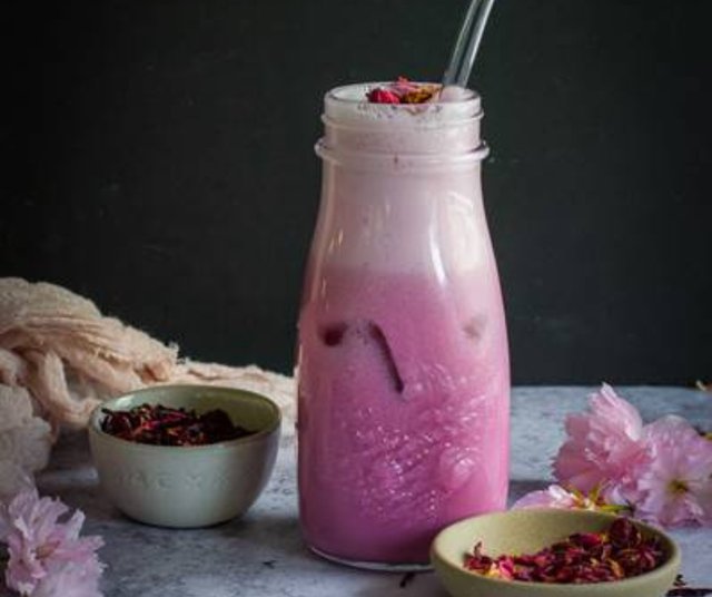 Calm Eats: Dragon Fruit Hibiscus Rose Iced Latte – Two Ways - 1